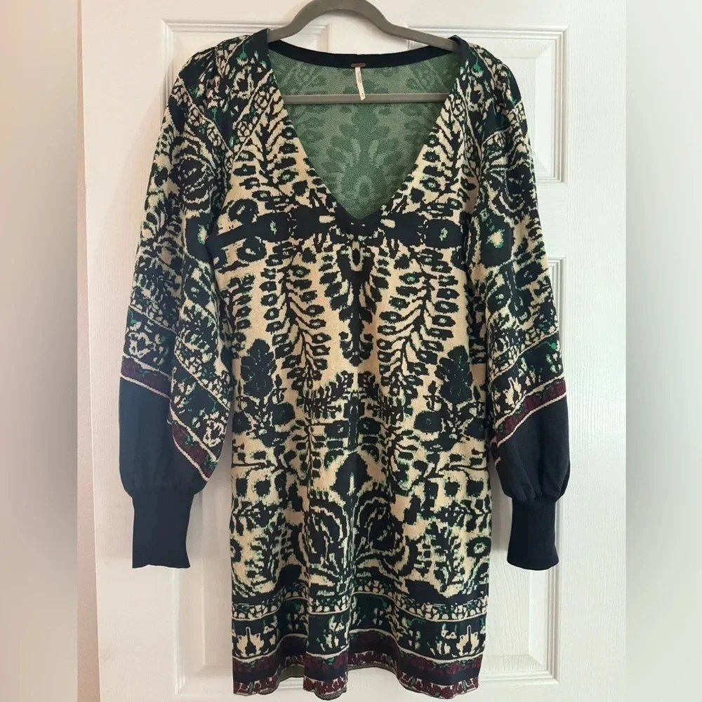 Free People Music and Lyrics Knit Sweater Mini Dress size medium
